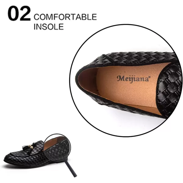 Meijiana Mens Loafers Classic Velvet Men Fashion Loafers Wedding Party Shoes for MenBlack13