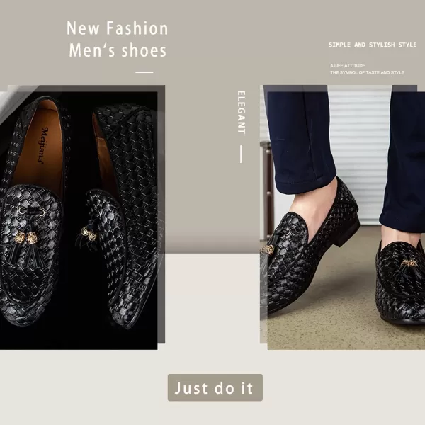 Meijiana Mens Loafers Classic Velvet Men Fashion Loafers Wedding Party Shoes for MenBlack13
