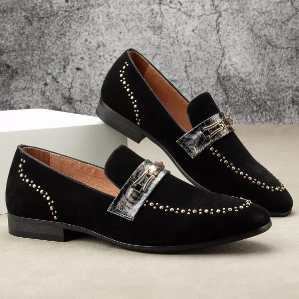 Meijiana Mens Loafers Lightweight SlipOn Moccasins Stylish Dress Shoes Breathable Tassels LoafersBlack03