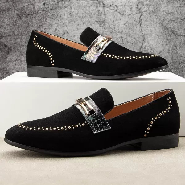 Meijiana Mens Loafers Lightweight SlipOn Moccasins Stylish Dress Shoes Breathable Tassels LoafersBlack03