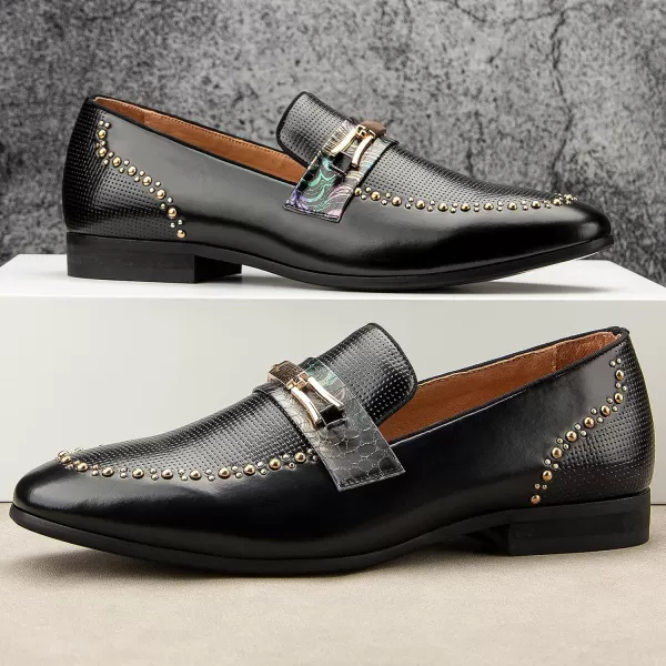 Meijiana Mens Loafers Lightweight SlipOn Moccasins Stylish Dress Shoes Breathable Tassels LoafersBlack04