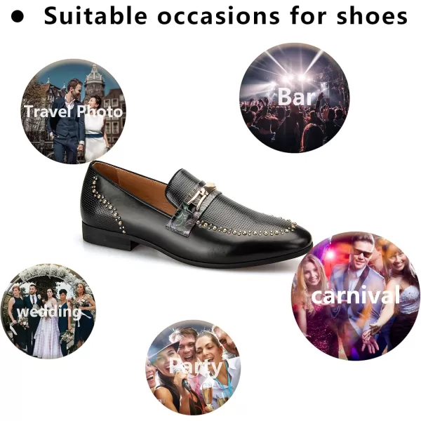Meijiana Mens Loafers Lightweight SlipOn Moccasins Stylish Dress Shoes Breathable Tassels LoafersBlack04