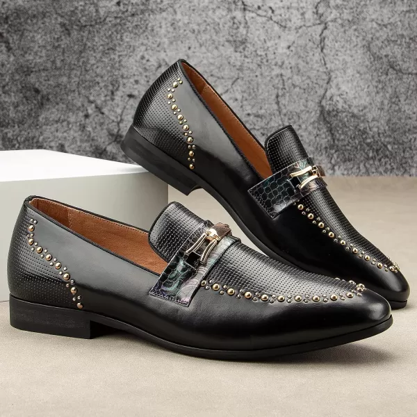 Meijiana Mens Loafers Lightweight SlipOn Moccasins Stylish Dress Shoes Breathable Tassels LoafersBlack04