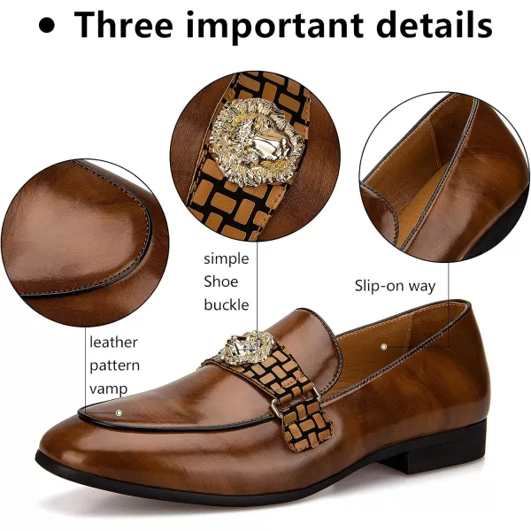 Meijiana Mens Loafers Lightweight SlipOn Moccasins Stylish Dress Shoes Breathable Tassels LoafersBrown18