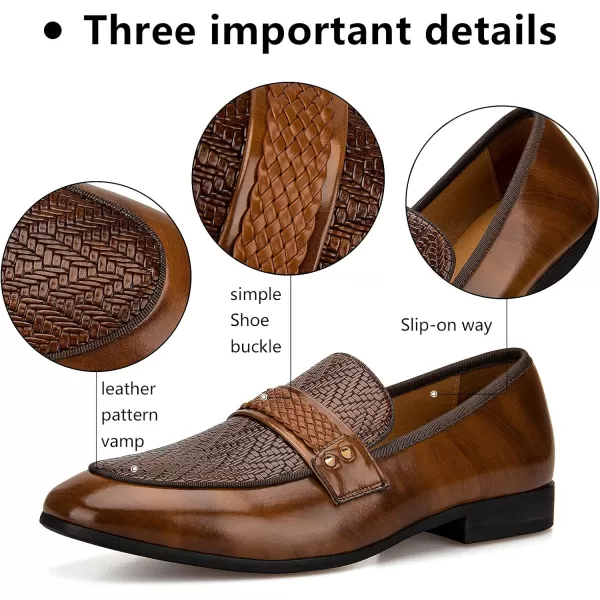 Meijiana Mens Loafers Lightweight SlipOn Moccasins Stylish Dress Shoes Breathable Tassels LoafersBrown19