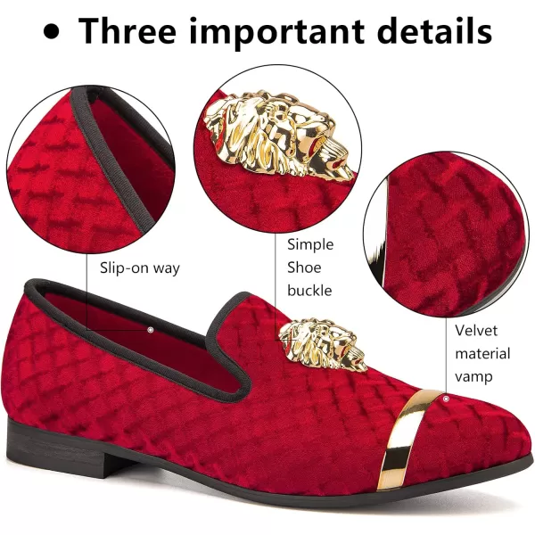 Meijiana Mens Loafers Lightweight SlipOn Moccasins Stylish Dress Shoes Breathable Tassels LoafersRed09