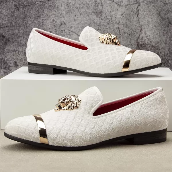 Meijiana Mens Loafers Lightweight SlipOn Moccasins Stylish Dress Shoes Breathable Tassels LoafersWhite06