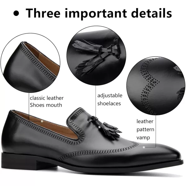 Meijiana Mens Loafers Mens Classic Loafers Dress Shoes Loafers for Men Fashion Luxury ShoesBlack05