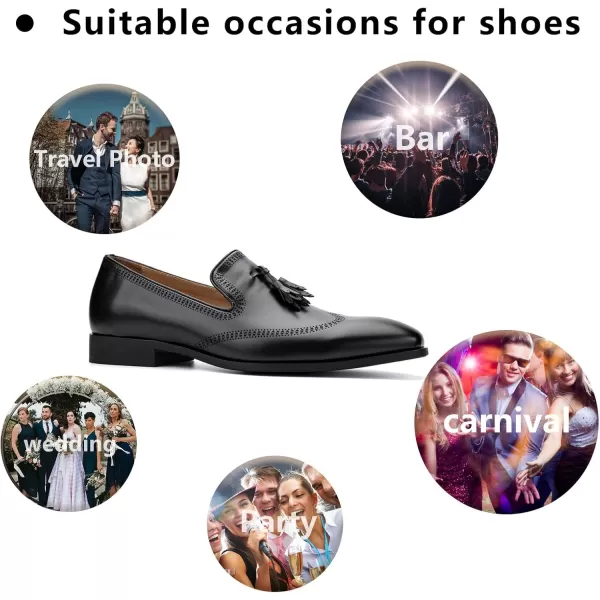 Meijiana Mens Loafers Mens Classic Loafers Dress Shoes Loafers for Men Fashion Luxury ShoesBlack05