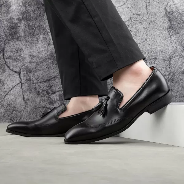 Meijiana Mens Loafers Mens Classic Loafers Dress Shoes Loafers for Men Fashion Luxury ShoesBlack05