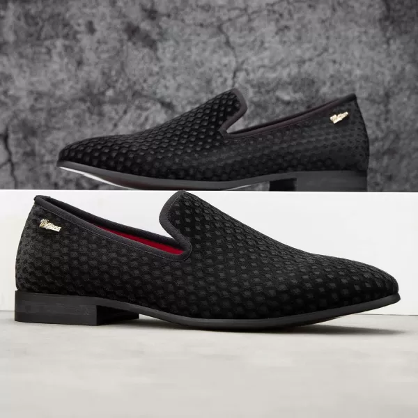 Meijiana Mens Loafers Wedding Dress Shoes SlipOn Loafers for Men Tuxedo Suit ShoesBlack01