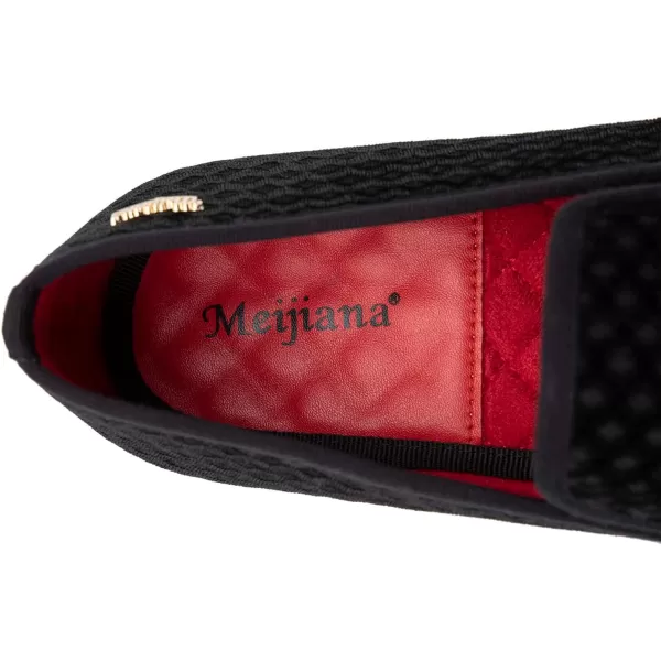 Meijiana Mens Loafers Wedding Dress Shoes SlipOn Loafers for Men Tuxedo Suit ShoesBlack01