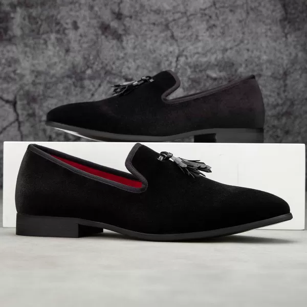 Meijiana Mens Loafers Wedding Dress Shoes SlipOn Loafers for Men Tuxedo Suit ShoesBlack04