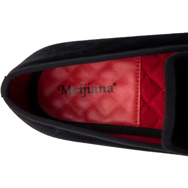 Meijiana Mens Loafers Wedding Dress Shoes SlipOn Loafers for Men Tuxedo Suit ShoesBlack04