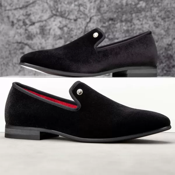 Meijiana Mens Loafers Wedding Dress Shoes SlipOn Loafers for Men Tuxedo Suit ShoesBlack07