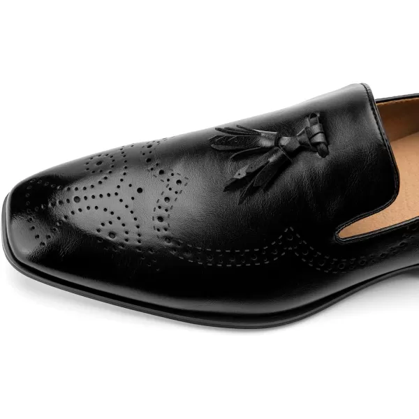 Meijiana Mens Loafers Wedding Dress Shoes SlipOn Loafers for Men Tuxedo Suit ShoesBlack11