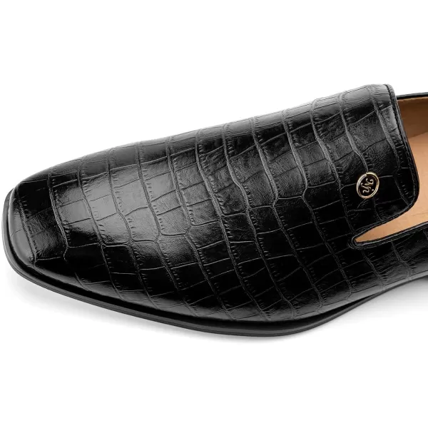 Meijiana Mens Loafers Wedding Dress Shoes SlipOn Loafers for Men Tuxedo Suit ShoesBlack15