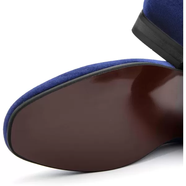 Meijiana Mens Loafers Wedding Dress Shoes SlipOn Loafers for Men Tuxedo Suit ShoesBlue08