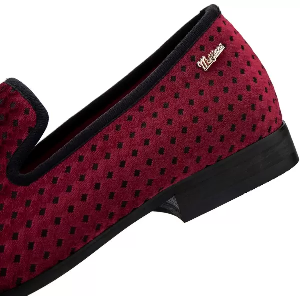 Meijiana Mens Loafers Wedding Dress Shoes SlipOn Loafers for Men Tuxedo Suit ShoesRed02