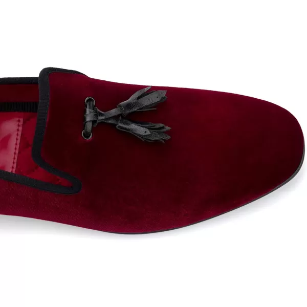 Meijiana Mens Loafers Wedding Dress Shoes SlipOn Loafers for Men Tuxedo Suit ShoesRed05