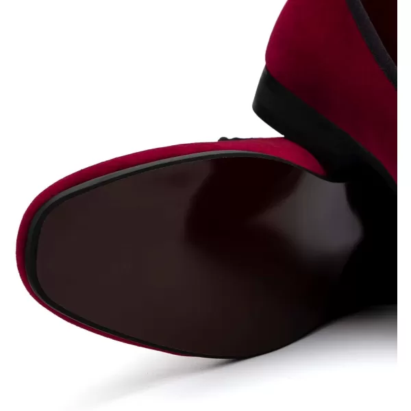 Meijiana Mens Loafers Wedding Dress Shoes SlipOn Loafers for Men Tuxedo Suit ShoesRed05