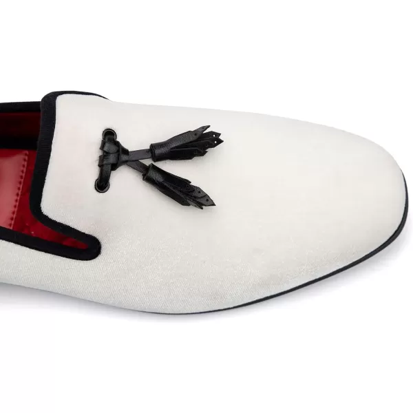 Meijiana Mens Loafers Wedding Dress Shoes SlipOn Loafers for Men Tuxedo Suit ShoesWhite06