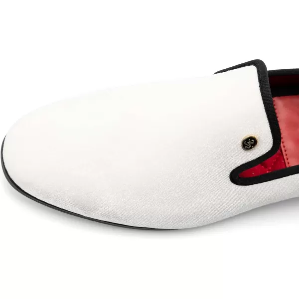 Meijiana Mens Loafers Wedding Dress Shoes SlipOn Loafers for Men Tuxedo Suit ShoesWhite09
