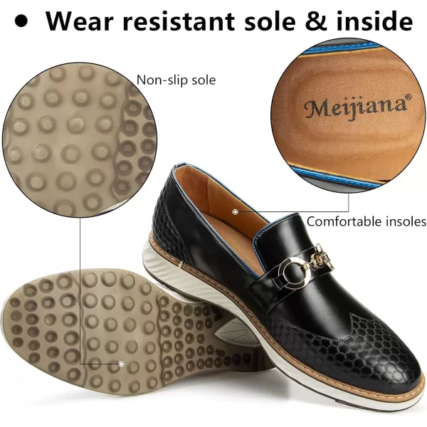 Meijiana Mens Oxford Shoes Casual Shoes for Men Casual Dress Shoes for MenBlack10
