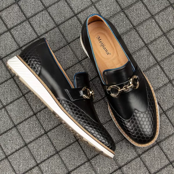 Meijiana Mens Oxford Shoes Casual Shoes for Men Casual Dress Shoes for MenBlack10