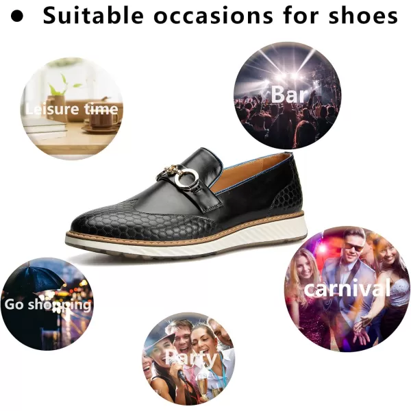 Meijiana Mens Oxford Shoes Casual Shoes for Men Casual Dress Shoes for MenBlack10