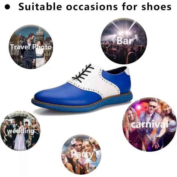 Meijiana Mens Oxford Shoes Casual Shoes for Men Casual Dress Shoes for MenBlue01