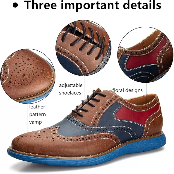 Meijiana Mens Oxford Shoes Casual Shoes for Men Casual Dress Shoes for MenBrown03