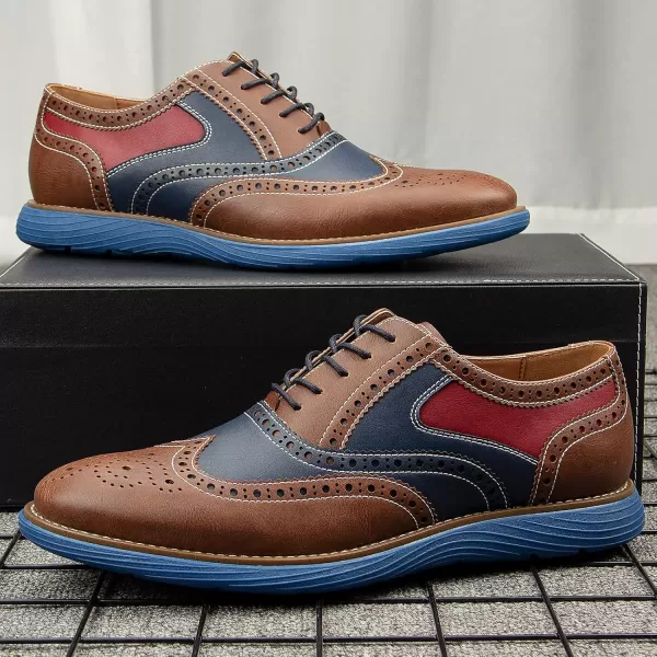 Meijiana Mens Oxford Shoes Casual Shoes for Men Casual Dress Shoes for MenBrown03