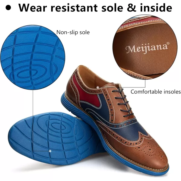 Meijiana Mens Oxford Shoes Casual Shoes for Men Casual Dress Shoes for MenBrown03