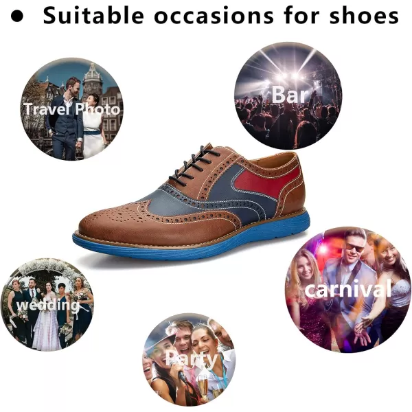 Meijiana Mens Oxford Shoes Casual Shoes for Men Casual Dress Shoes for MenBrown03