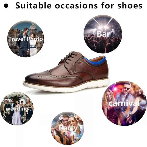 Meijiana Mens Oxford Shoes Casual Shoes for Men Casual Dress Shoes for MenBrown05