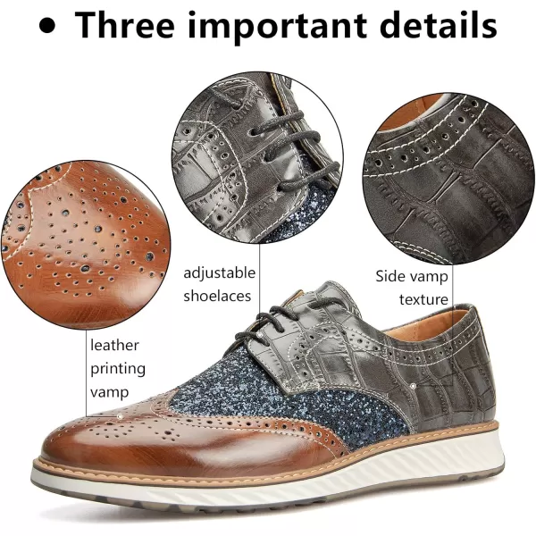 Meijiana Mens Oxford Shoes Casual Shoes for Men Casual Dress Shoes for MenBrown09