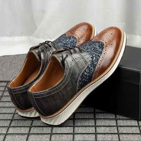 Meijiana Mens Oxford Shoes Casual Shoes for Men Casual Dress Shoes for MenBrown09