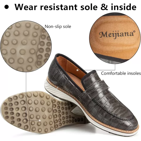 Meijiana Mens Oxford Shoes Casual Shoes for Men Casual Dress Shoes for MenGrey11