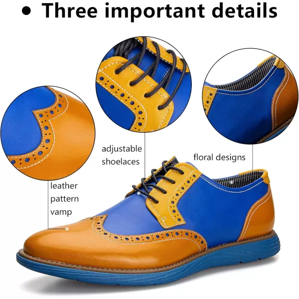 Meijiana Mens Oxford Shoes Casual Shoes for Men Casual Dress Shoes for MenYellow02