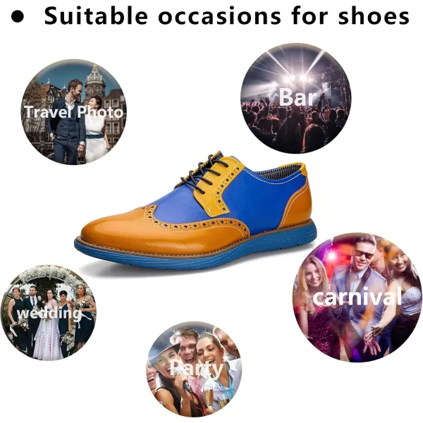 Meijiana Mens Oxford Shoes Casual Shoes for Men Casual Dress Shoes for MenYellow02