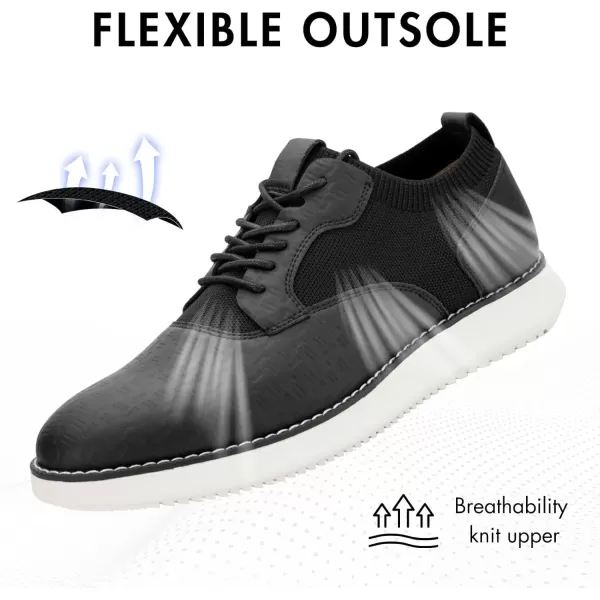 Meijiana Mens Oxford Shoes Dress Shoes Mens Lightweight laceup Fashion ShoesBlack13