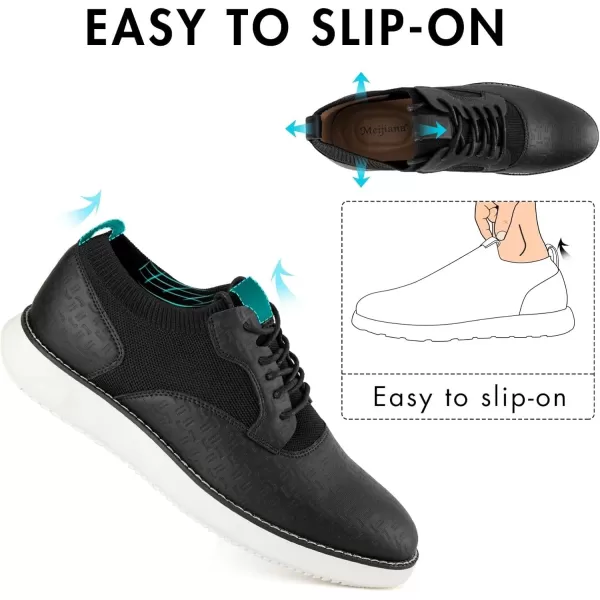 Meijiana Mens Oxford Shoes Dress Shoes Mens Lightweight laceup Fashion ShoesBlack13
