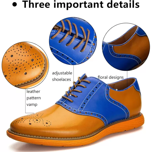 Meijiana Mens Oxford Shoes Dress Shoes Mens Lightweight laceup Fashion ShoesBlue03