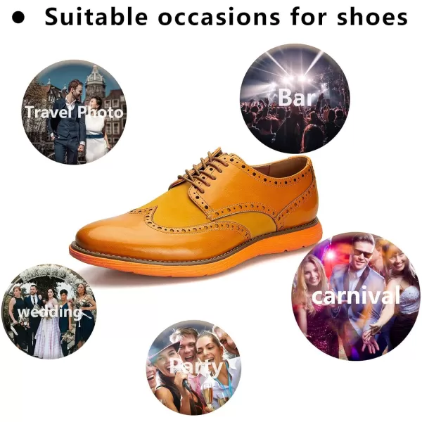 Meijiana Mens Oxford Shoes Dress Shoes Mens Lightweight laceup Fashion ShoesBrown01
