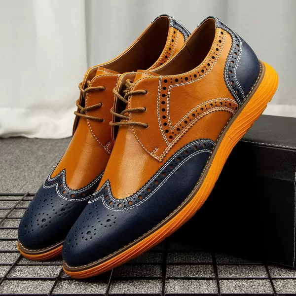 Meijiana Mens Oxford Shoes Dress Shoes Mens Lightweight laceup Fashion ShoesBrown04