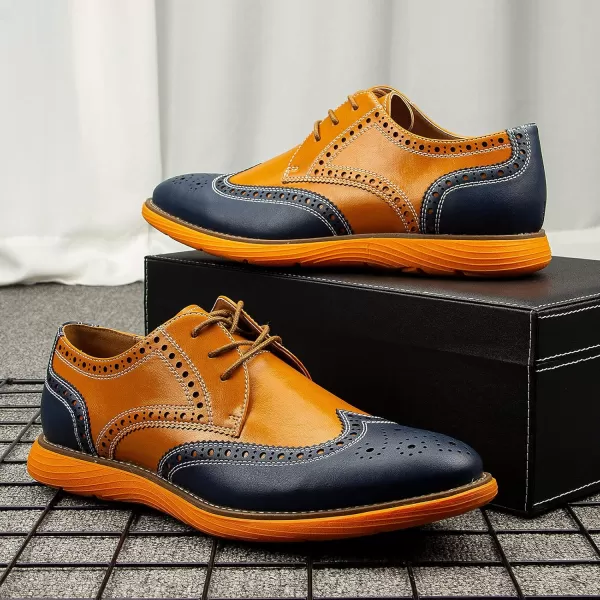 Meijiana Mens Oxford Shoes Dress Shoes Mens Lightweight laceup Fashion ShoesBrown04