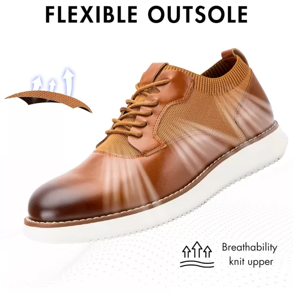 Meijiana Mens Oxford Shoes Dress Shoes Mens Lightweight laceup Fashion ShoesBrown08