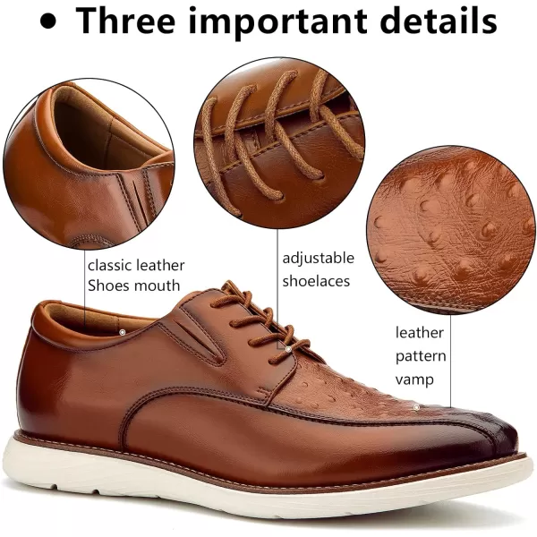 Meijiana Mens Oxford Shoes Dress Shoes Mens Lightweight laceup Fashion ShoesBrown09