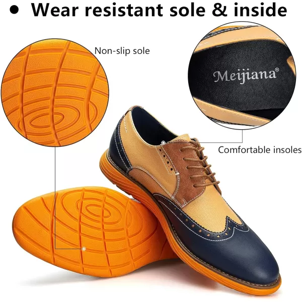 Meijiana Mens Oxford Shoes Dress Shoes Mens Lightweight laceup Fashion ShoesMulticoloured02